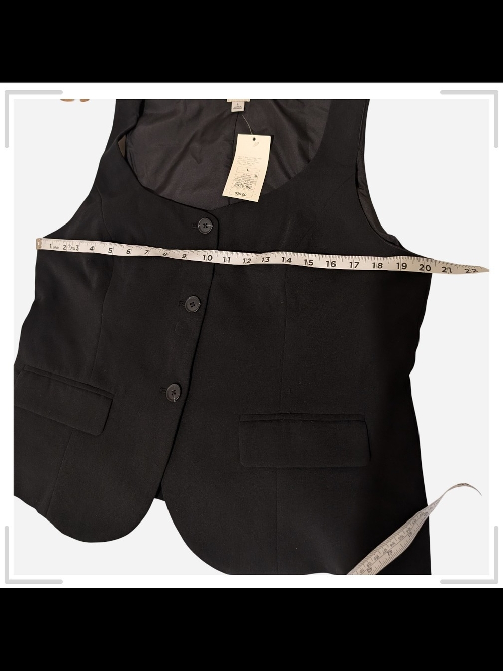 a new day Black Button-Front Vest - Picture 3 of 7